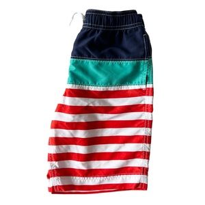 Hanna Andersson Striped Swim Shorts | 120 (6/7)